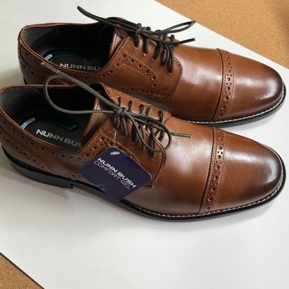 Nunn Bush Men's Shoes Cap Toe Oxford Comfort Gel - Picture 2 of 16